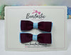 2.75 Inch Flat Bows - Burgundy & Blue Topaz - 2 Pack
