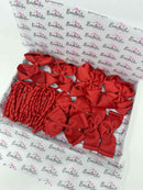 School Bundle - 5 Matching Pairs - Clips & Bobbles - Red