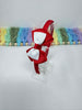 2.5 inch Bow Alice Band - Red & White