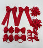School Bundle - 3 Inch Bows - Red - Clips & Bobbles