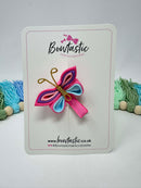 Butterfly Bow - Hot Pink, Purple & Blue
