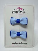 1.75 Inch Bow - Bluebell & Royal Blue - 2 Pack