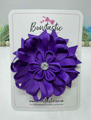 4 Inch Flower Bow - Purple