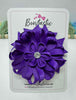 4 Inch Flower Bow - Purple