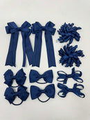 School Bundle - 3 Inch Bows - Navy - Clips & Bobbles