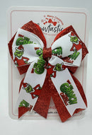 4 Inch Tail Bow - Christmas Glitter