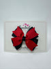 3.5 Inch 2 Layer Bow - Red & Black