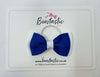 3 Inch Double Layer Bow Thin Elastic - Cobalt & White