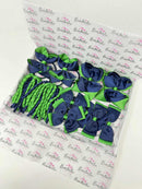 School Bundle - 5 Matching Pairs - Clips & Bobbles - Navy & Emerald Green