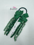 3 Inch Pinwheel Corker Bobble - Forest Green & White Gingham