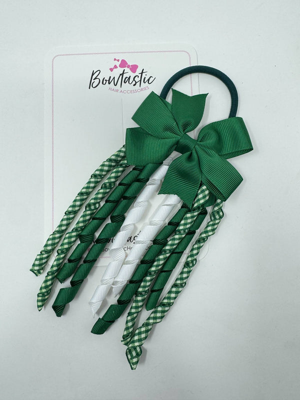 3 Inch Pinwheel Corker Bobble - Forest Green & White Gingham