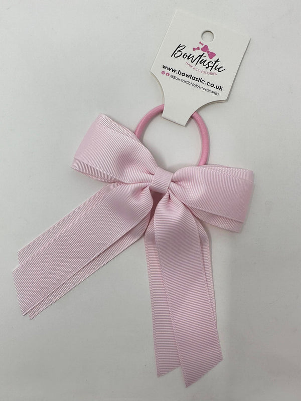 4.5 Inch Tail Bow Bobble - Icy Pink