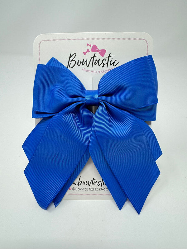 4.5 Inch 2 Layer Tail Bow - Royal Blue