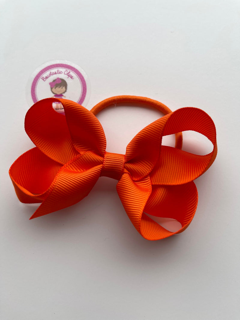 3.5 Inch Bow Bobble - Russet Orange