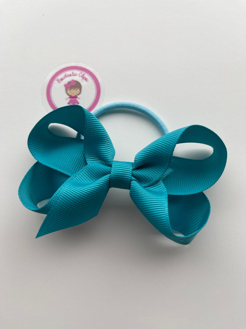 3.5 Inch Bow Bobble - Tornado Blue