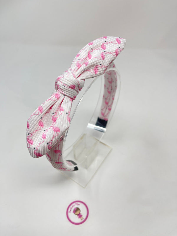 Ribbed Knot Headband - Pink Flamingo