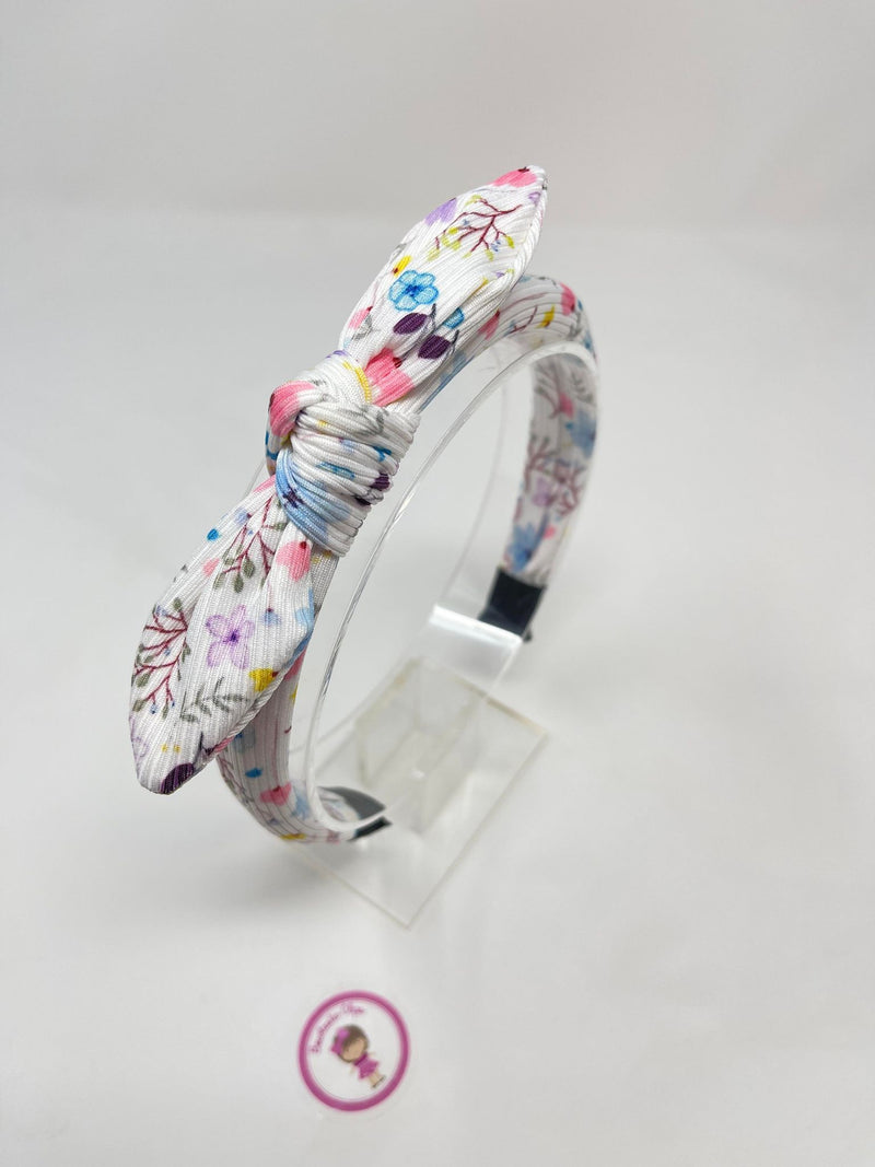 Ribbed Knot Headband - Floral Print