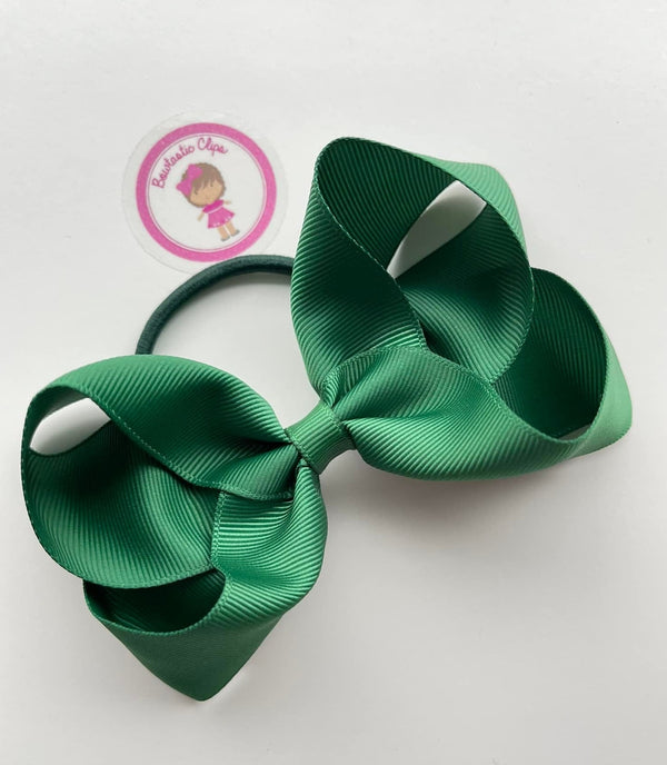 4.5 Inch Bow Bobble - Forest Green