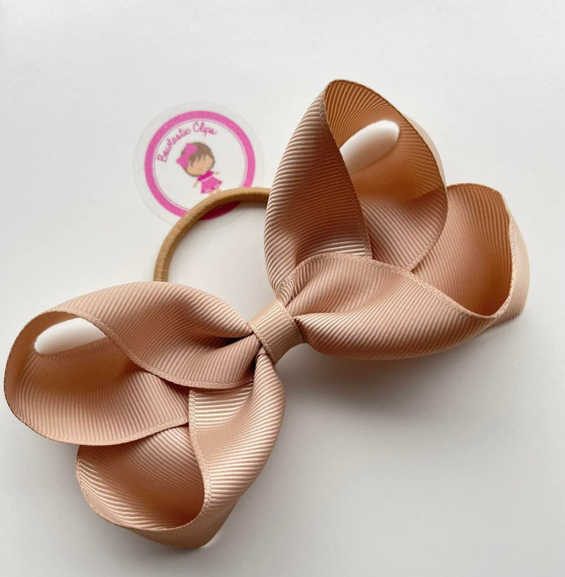 4.5 Inch Bow Bobble - Tan