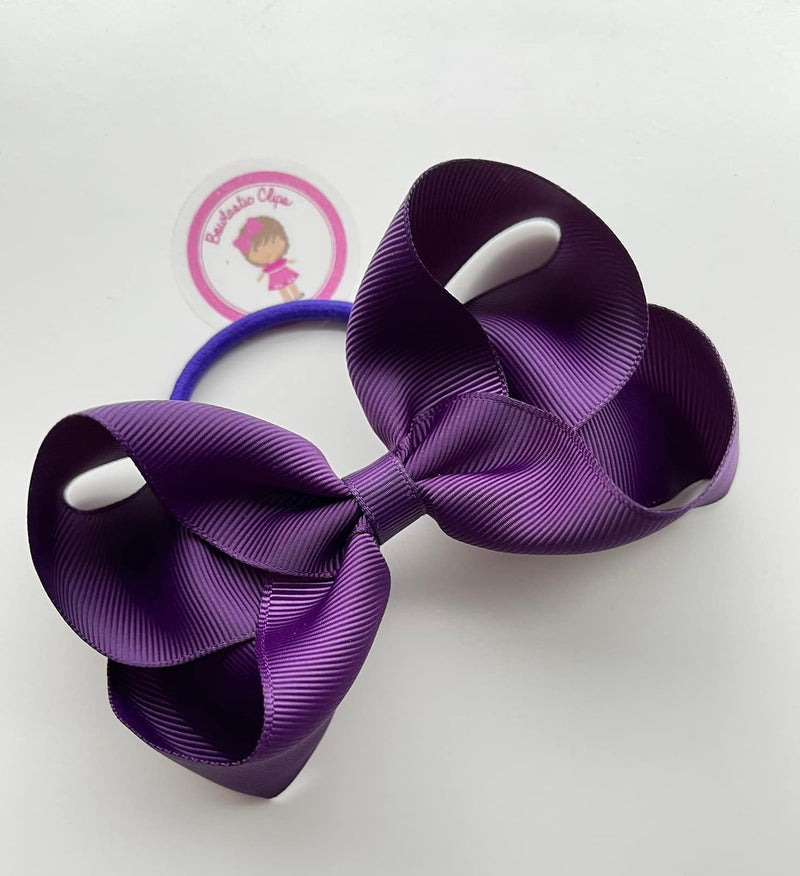 4.5 Inch Bow Bobble - Plum