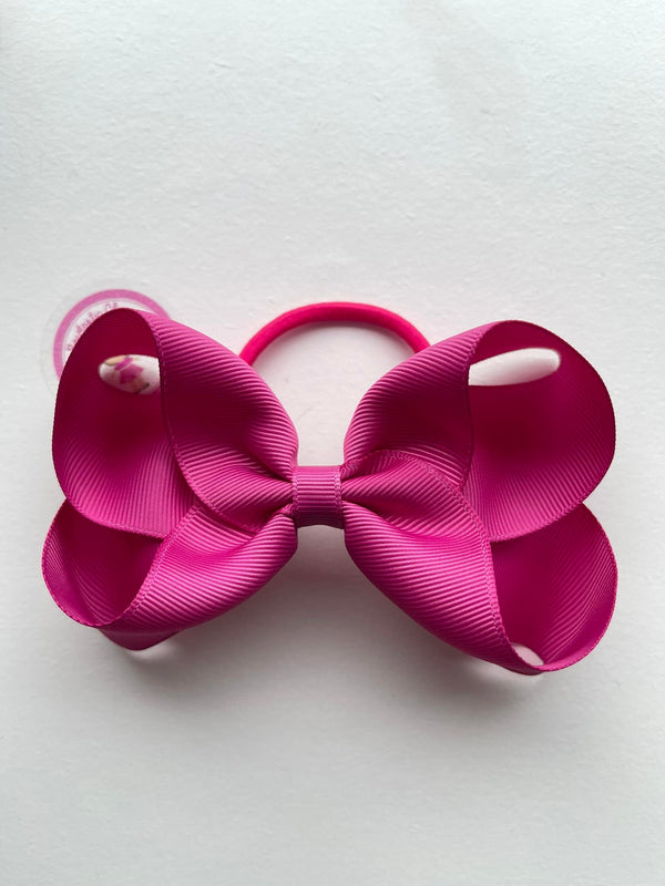 4.5 Inch Bow Bobble - Raspberry Rose