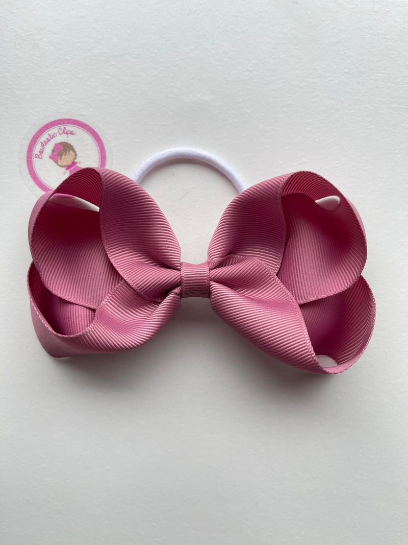 4.5 Inch Bow Bobble - Rosy Mauve