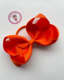 4.5 Inch Bow Bobble - Russet Orange