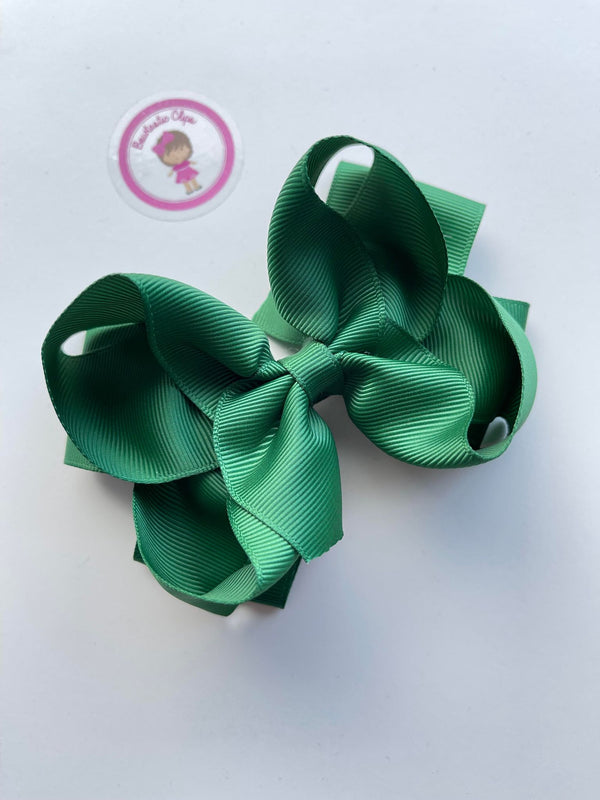 4.75 Inch Double Bow - Forest Green