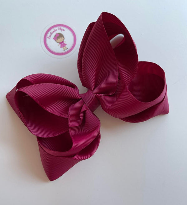 5 Inch Double Bow - Wine