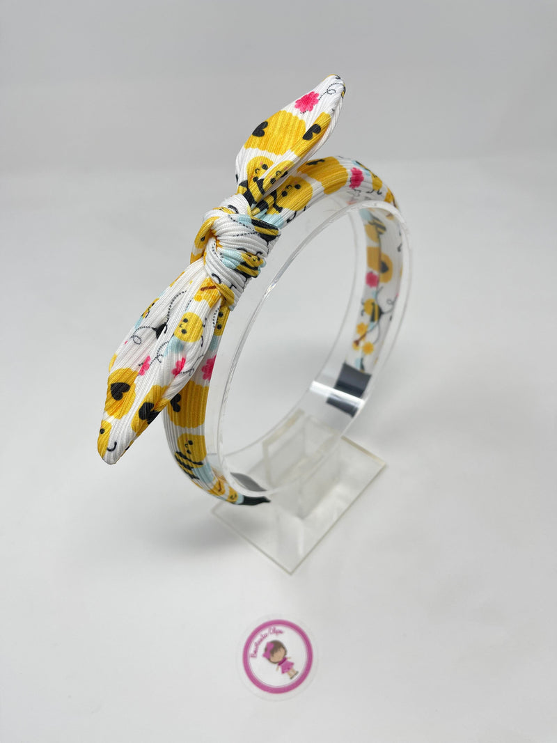 Ribbed Knot Headband - Bumble Bee