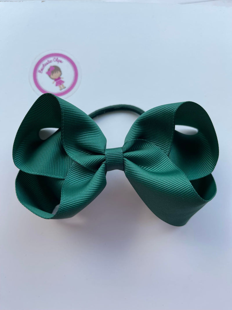 4.5 Inch Bow Bobble - Hunter Green