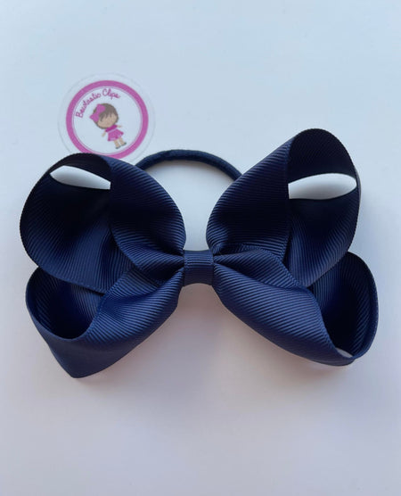 4.5 Inch Bow Bobble - Navy