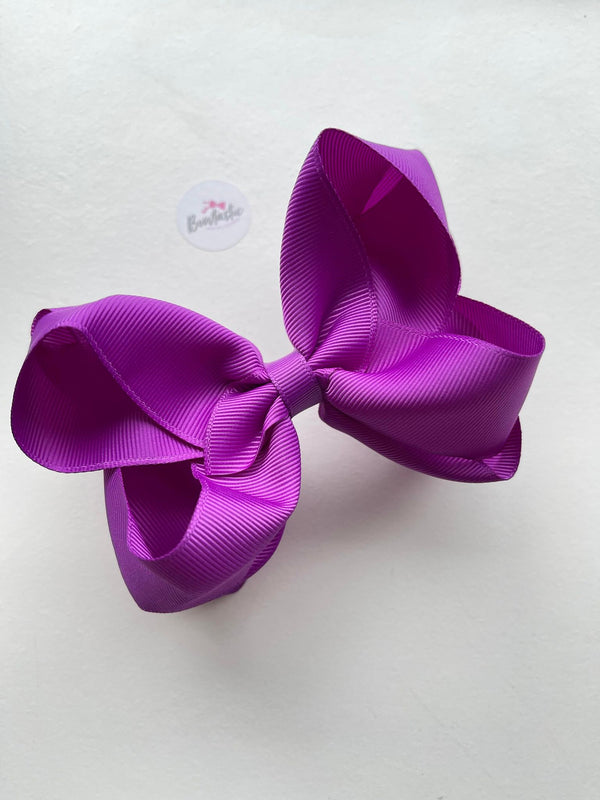 5 Inch Double Bow - Ultra Violet