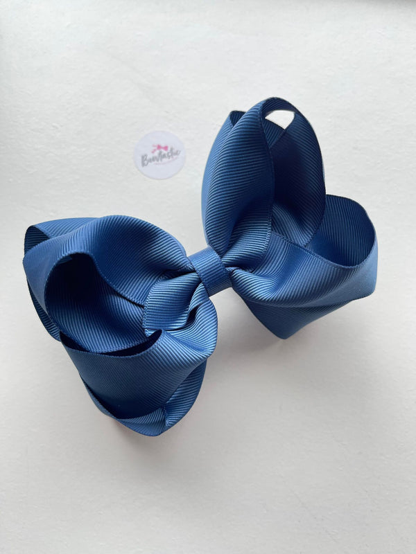 5 Inch Double Bow - Light Navy