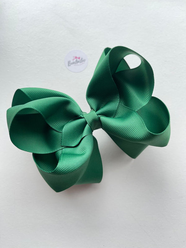 5 Inch Double Bow - Forest Green