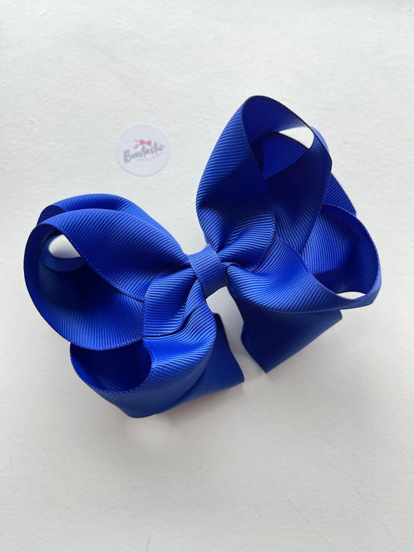 5 Inch Double Bow - Cobalt