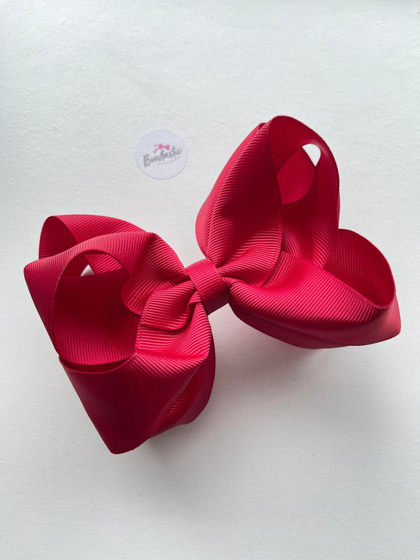 5 Inch Double Bow - Scarlet Red