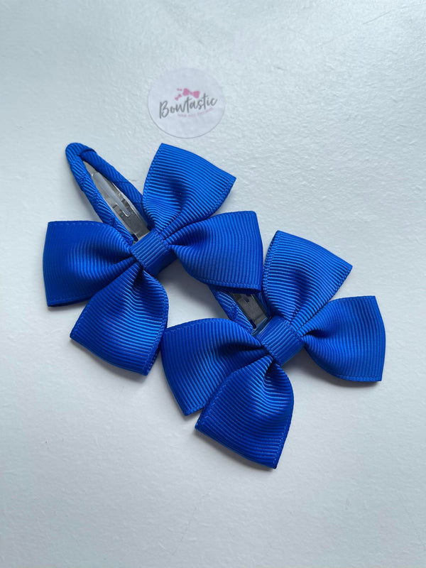 2.5 Inch Butterfly Snap Clips - Electric Blue - 2 Pack