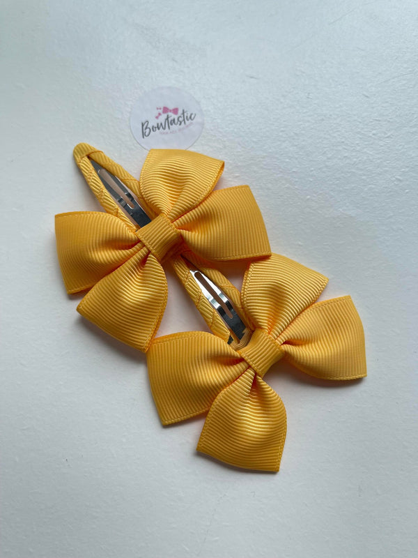 2.5 Inch Butterfly Snap Clips - Yellow Gold - 2 Pack