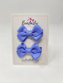 2 Inch Flat Bows Style 2 - Iris - 2 Pack