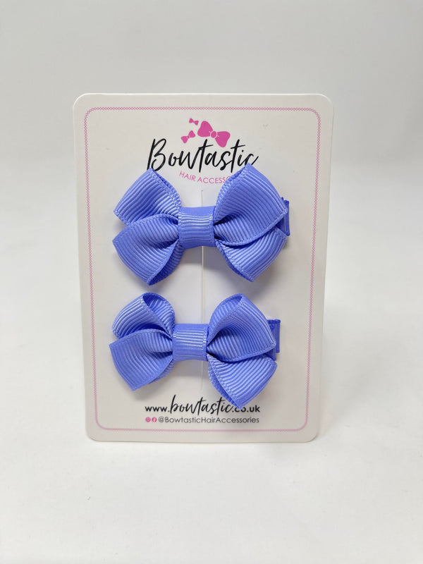 2 Inch Flat Bows Style 2 - Iris - 2 Pack