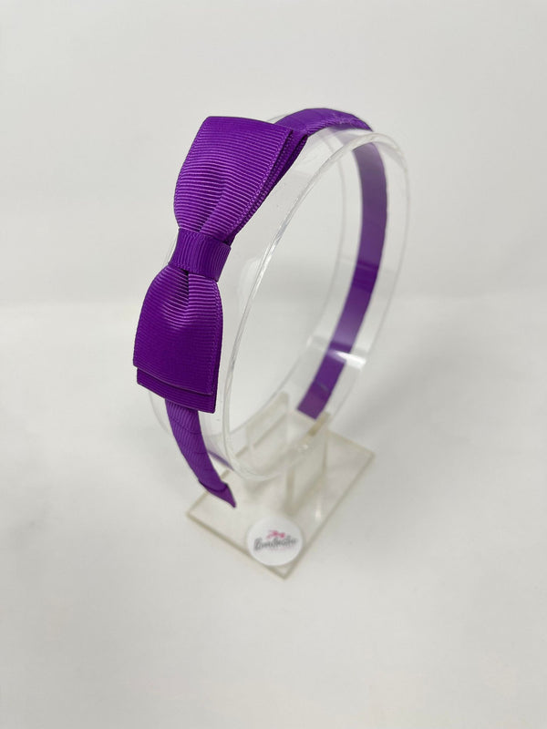 3 Inch Flat Bow Alice Band - Ultra Violet
