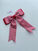 3.25 Inch Tail Bow - Red Gingham