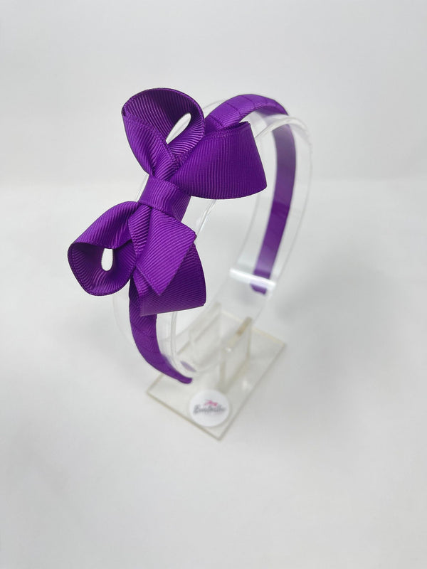 3 Inch Bow Alice Band - Ultra Violet