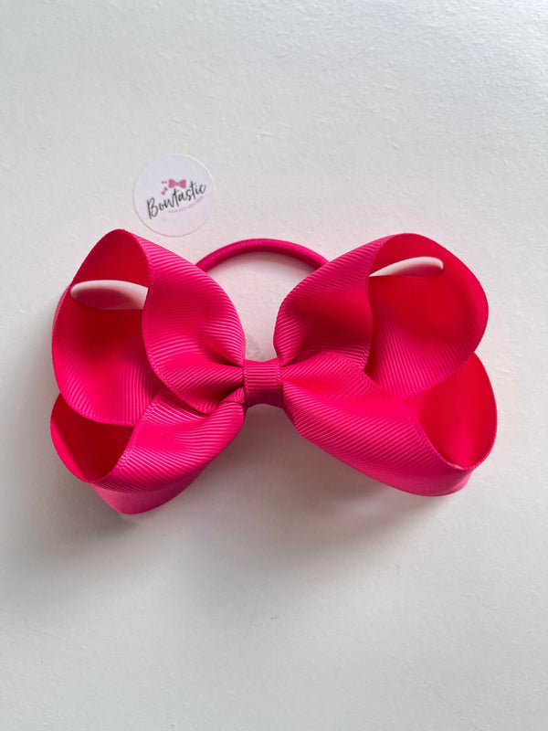 4.5 Inch Bow Bobble - Shocking Pink