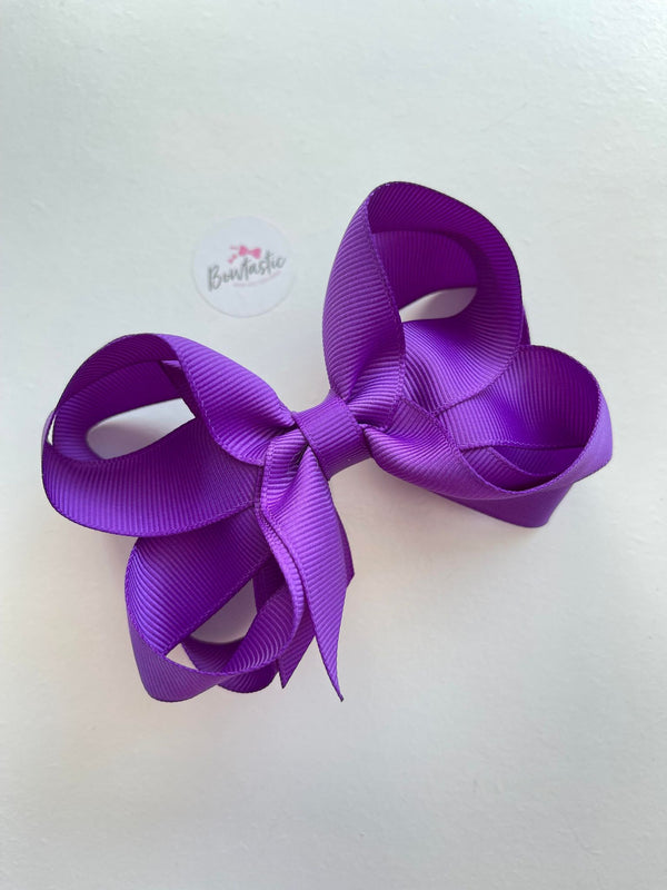 4.5 Inch 2 Layer Bow - Purple