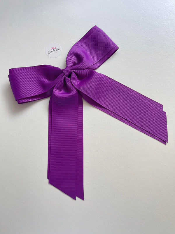 7 Inch XL Tail Bow - Ultra Violet