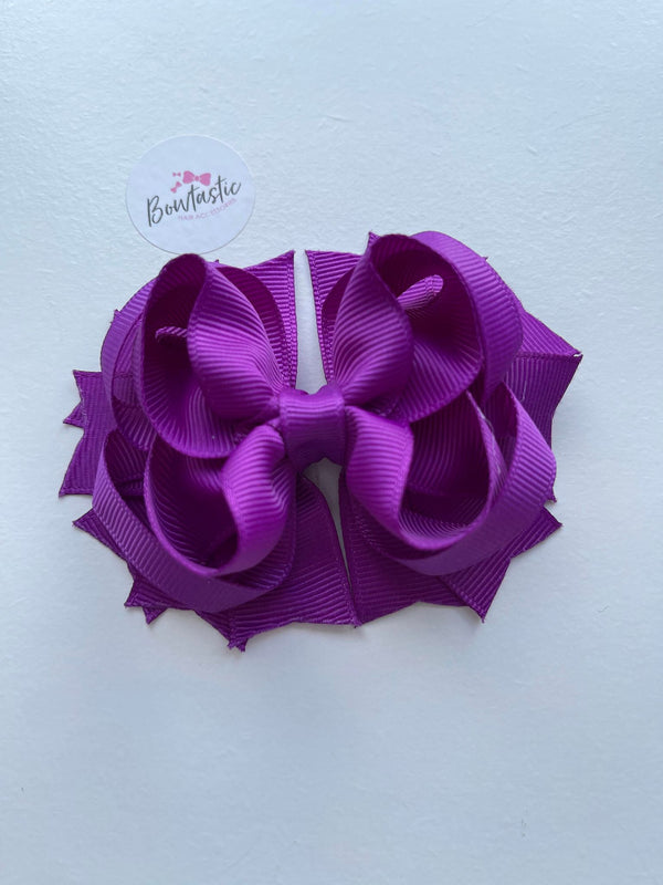 3.5 Inch Ring Bow - Ultra Violet