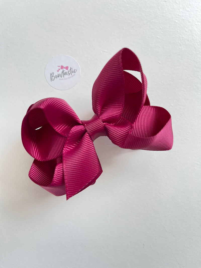 3.5 Inch 2 Layer Bow - Wine