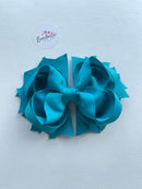 3.5 Inch Ring Bow - Tornado Blue